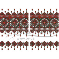 ТР471ан4599k Барвиста вишиванка Набір для вишивки бісером - Рушник під Коровай 48х170 (атлас, білий)