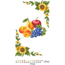 ТР535дн3250k Барвиста вишиванка Набір для вишивки бісером - Спасівський рушник 32x50 см (домоткане полотно, білий)