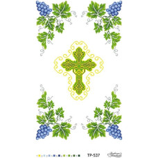 ТР537пн3250k Барвиста вишиванка Набір для вишивки бісером - Спасівський рушник 32x50 см (габардин, білий)