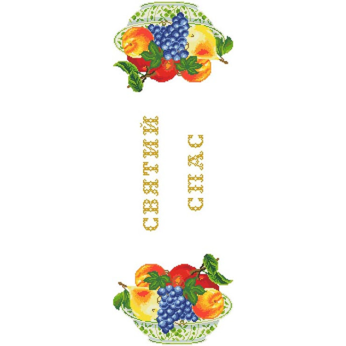 ТР541ан8028k Барвиста вишиванка Набір для вишивки бісером - Спасівський рушник 80x28 см (атлас, білий)