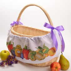 ТР542дн1773k Барвиста вишиванка Набір для вишивки бісером - Пошита Спасівська спідничка-стрічка 73x17,5 см (домоткане полотно, білий)