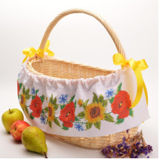 ТР547пн1773i Барвиста вишиванка Набір для вишивки друкованим хрестиком - Спасівська спідничка-стрічка 17,5x73 см (габардин)