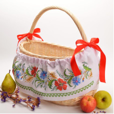 ТР548дн1773i Барвиста вишиванка Набір для вишивки друкованим хрестиком - Спасівська спідничка-стрічка 17,5x73 см (домоткане полотно)