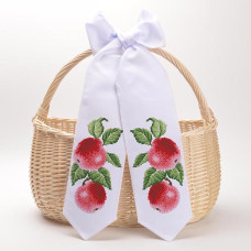 ТР557дн1199k Барвиста вишиванка Набір для вишивки бісером - Спасівський бант 11x145 см (домоткане полотно, білий)