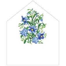 ТР575дн2025k Барвиста вишиванка Набір для вишивки бісером - Спасівська хустинка на букет 20х25 (домоткане полотно, білий)