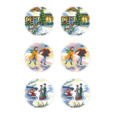 ТР585пн2133k Барвиста вишиванка Набір для вишивки бісером - Іграшка Ковзанка 21x33 (габардин)