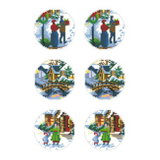 ТР586пн2133k Барвиста вишиванка Набір для вишивки бісером - Іграшка Ковзанка 21x33 (габардин)