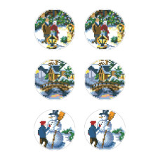 ТР587пн2133k Барвиста вишиванка Набір для вишивки бісером - Іграшка Ковзанка 21x33 (габардин)