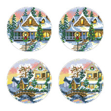 ТР588пн3030k Барвиста вишиванка Набір для вишивки бісером - Іграшка Ковзанка 30x30 (габардин)