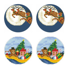 ТР592пн3030k Барвиста вишиванка Набір для вишивки бісером - Іграшка Ніч чудес 30x30 (габардин)