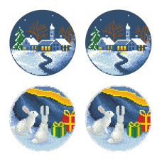 ТР593ан3030k Барвиста вишиванка Набір для вишивки бісером - Іграшка Ніч чудес 30x30 (атлас)