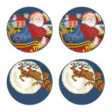 ТР594пн3030k Барвиста вишиванка Набір для вишивки бісером - Іграшка Ніч чудес 30x30 (габардин)