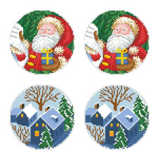 ТР595ан3030k Барвиста вишиванка Набір для вишивки бісером - Іграшка Ніч чудес 30x30 (атлас)