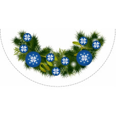 ТР614пБ7070i Барвиста вишиванка Набір для вишивки друкованим хрестиком - Спідничка під ялинку Чарівний настрій 70 см (габардин)