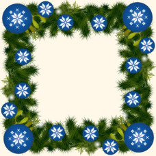 ТР616аМ5252k Барвиста вишиванка Набір для вишивки бісером - Новорічна скатертина Чарівний настрій 80х80 (атлас, бежевий)