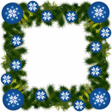 ТР616пБ5252k Барвиста вишиванка Набір для вишивки бісером - Новорічна скатертина Чарівний настрій 75х75 (габардин, білий)