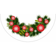 ТР622аБ7070i Барвиста вишиванка Набір для вишивки друкованим хрестиком - Спідничка під ялинку Святковий настрій 70 см (атлас)