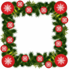 ТР624пБ5252k Барвиста вишиванка Набір для вишивки бісером - Новорічна скатертина Святковий настрій 75х75 (габардин, білий)