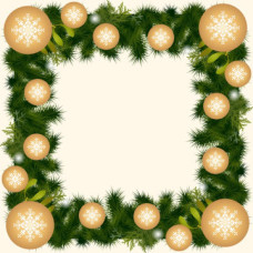 ТР632аМ5252k Барвиста вишиванка Набір для вишивки бісером - Новорічна скатертина Дивовижний настрій 80х80 (атлас, бежевий)