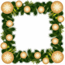 ТР632пБ5252k Барвиста вишиванка Набір для вишивки бісером - Новорічна скатертина Дивовижний настрій 75х75 (габардин, білий)