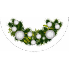 ТР638пБ7070i Барвиста вишиванка Набір для вишивки друкованим хрестиком - Спідничка під ялинку Казковий настрій 70 см (габардин)