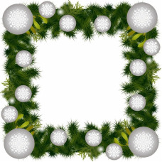 ТР640аБ5252k Барвиста вишиванка Набір для вишивки бісером - Новорічна скатертина Казковий настрій 80х80 (атлас, білий)