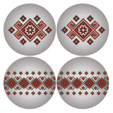 ТР681пн3131k Барвиста вишиванка Набір для вишивки бісером - Іграшка Українські візерунки 31x31 (габардин)