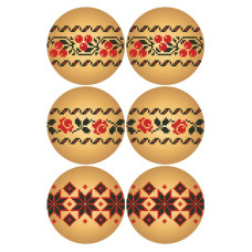 ТР686пн2334k Барвиста вишиванка Набір для вишивки бісером - Іграшка Українські візерунки 23x34 (габардин)