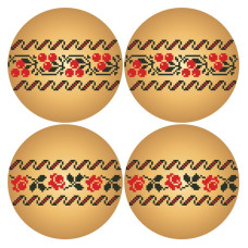 ТР687пн3131k Барвиста вишиванка Набір для вишивки бісером - Іграшка Українські візерунки 31x31 (габардин)