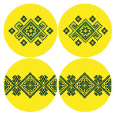 ТР693пн3131k Барвиста вишиванка Набір для вишивки бісером - Іграшка Українські візерунки 31x31 (габардин)