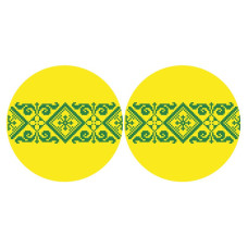 ТР697пн3718k Барвиста вишиванка Набір для вишивки бісером - Іграшка Українські візерунки 37x18 (габардин)