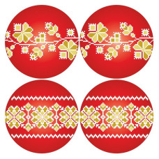 ТР705пн3131k Барвиста вишиванка Набір для вишивки бісером - Іграшка Українські візерунки 31x31 (габардин)