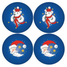 ТР735пн3131k Барвиста вишиванка Набір для вишивки бісером - Іграшка Різдвяний настрій 31x31 (габардин)