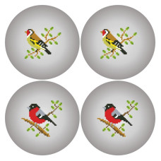 ТР736ан3131k Барвиста вишиванка Набір для вишивки бісером - Іграшка Різдвяний настрій 31x31 (атлас)