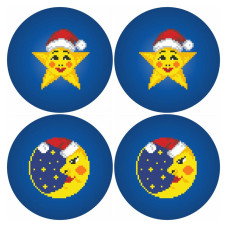 ТР738ан3131k Барвиста вишиванка Набір для вишивки бісером - Іграшка Різдвяний настрій 31x31 (атлас)