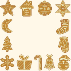 ТР879аМ5555 Барвиста вишиванка Заготовка для вишивки бісером або нитками - Скатертина Смаколики Різдва 80х80 см (схема на атласі, колір бежевий) ТР879аМ5555 Барвиста вишиванка Заготовка для вишивки бісером або нитками - Скатертина Смаколики Різдва 80х80 см (схема на атласі, колір бежевий)