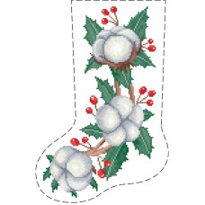 ТР886аБ2335k Барвиста вишиванка Набір для вишивки бісером - Непошитий чобіток Зимова ніжність 23x35 см (атлас, колір білий)