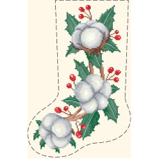 ТР886аМ2335 Барвиста вишиванка Заготовка для вишивки бісером або нитками - Непошитий чобіток Зимова ніжність 23x35 см (атлас, колір бежевий)