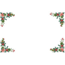 ТР888аБ9999 Барвиста вишиванка Заготовка для вишивки бісером або нитками - Скатертина Новорічний букет 220х150 см (схема на атласі, колір білий) ТР888аБ9999 Барвиста вишиванка Заготовка для вишивки бісером або нитками - Скатертина Новорічний букет 220х150 см (схема на атласі, колір білий)