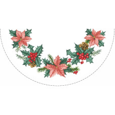 ТР894пБ7070k Барвиста вишиванка Набір для вишивки бісером - Пошита спідничка під ялинку Новорічний букет 70x70 см (габардин, колір білий) ТР894пБ7070k Барвиста вишиванка Набір для вишивки бісером - Пошита спідничка під ялинку Новорічний букет 70x70 см (габардин, колір білий)