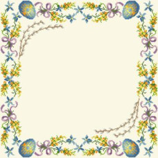 ТР913аМ5050k Барвиста вишиванка Набір для вишивки бісером - Скатертина Писанкова 80х80 см (атлас бежевий)