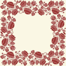 ТР914аМ5050k Барвиста вишиванка Набір для вишивки бісером - Скатертина Родинне коло 80х80 см (атлас бежевий)