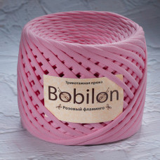 Пряжа трикотажна Бобилон Bobilon Medium 7-9мм. Рожевий фламінго. 350гр -100м