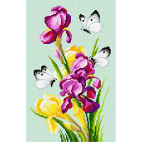 TS-57 Quick Tapestry Набір для вишивки гобеленом - Капустянки на півниках 36x57 см, страмін (схема на канві)