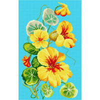 TS68 Quick Tapestry Набір для вишивки гобеленом - Настурція 36x57 см, страмін (схема на канві)