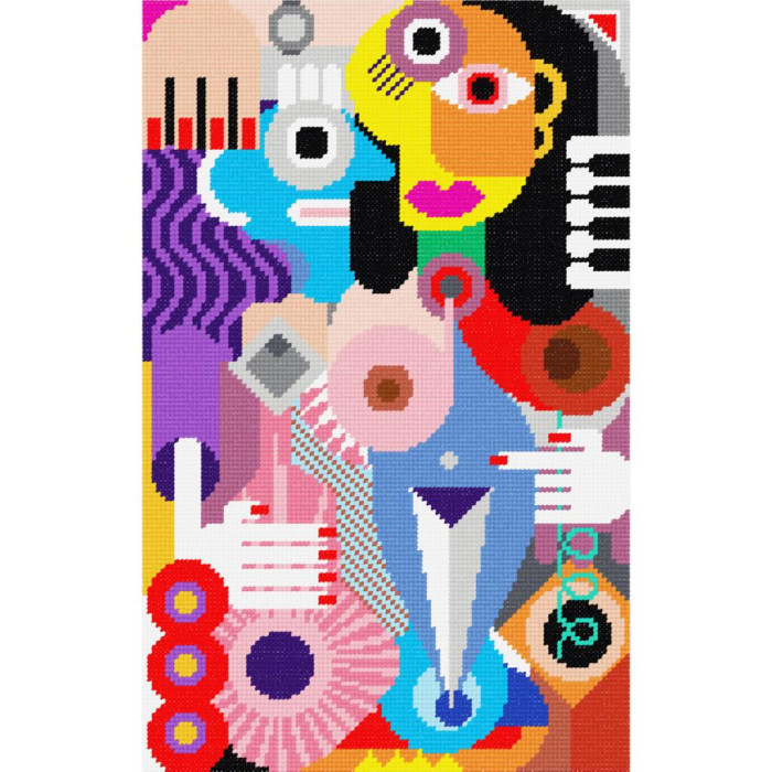 TS89 Quick Tapestry Набір для вишивки друкованим гобеленом - Жінки (абстракція) 36x57 см (страмін)