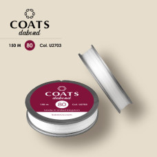 U2703/150-80 Coats Нитка для бісеру Dabond 80, 150 м, білий, форма шайба