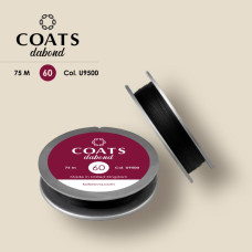 U9500/75-60 Coats Нитка для бісеру Dabond 60, 75 м, чорний, форма шайба
