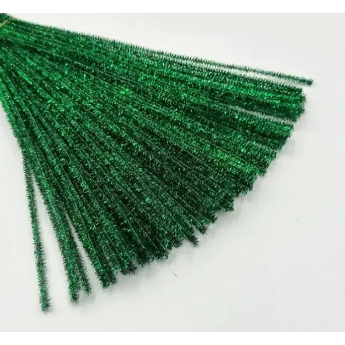 В-005 Чарівна Мить Синельний дріт 6x300 мм - зелений люрекс (в упаковці 150 шт) В-005 Чарівна Мить Синельний дріт 6x300 мм - зелений люрекс (в упаковці 150 шт)