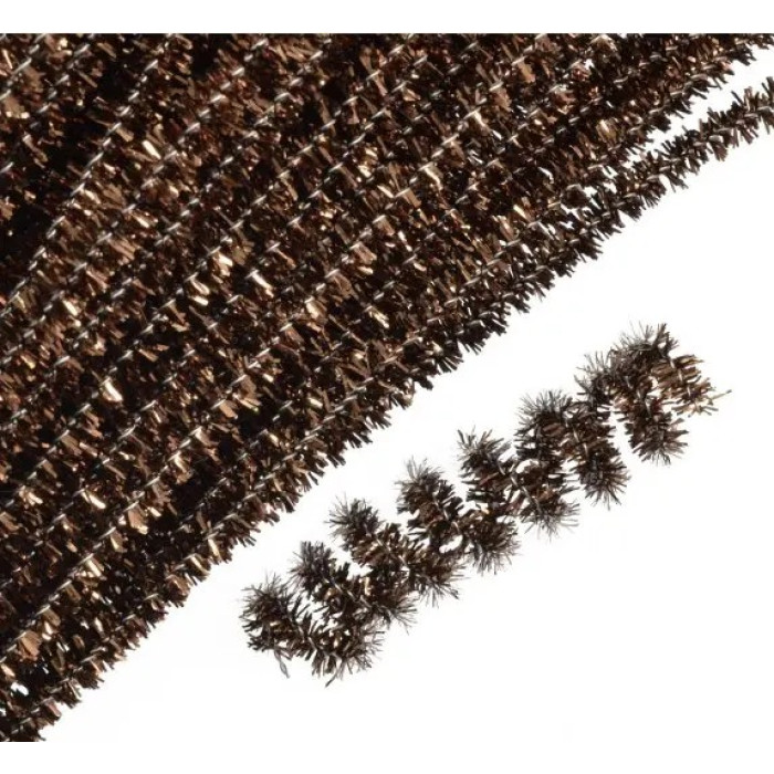 В-015 Чарівна Мить Синельний дріт 6x300 мм - коричневий люрекс (в упаковці 150 шт) В-015 Чарівна Мить Синельний дріт 6x300 мм - коричневий люрекс (в упаковці 150 шт)